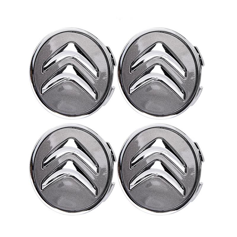 

4Pcs 60mm Car Wheel Hub Center Cover Cap For Citroen C5X e-C4 X e-C3 C4 C3 C5 C-Elysee C-Crosser Berlingo C1 C6 C2 AIRCROSS сірий