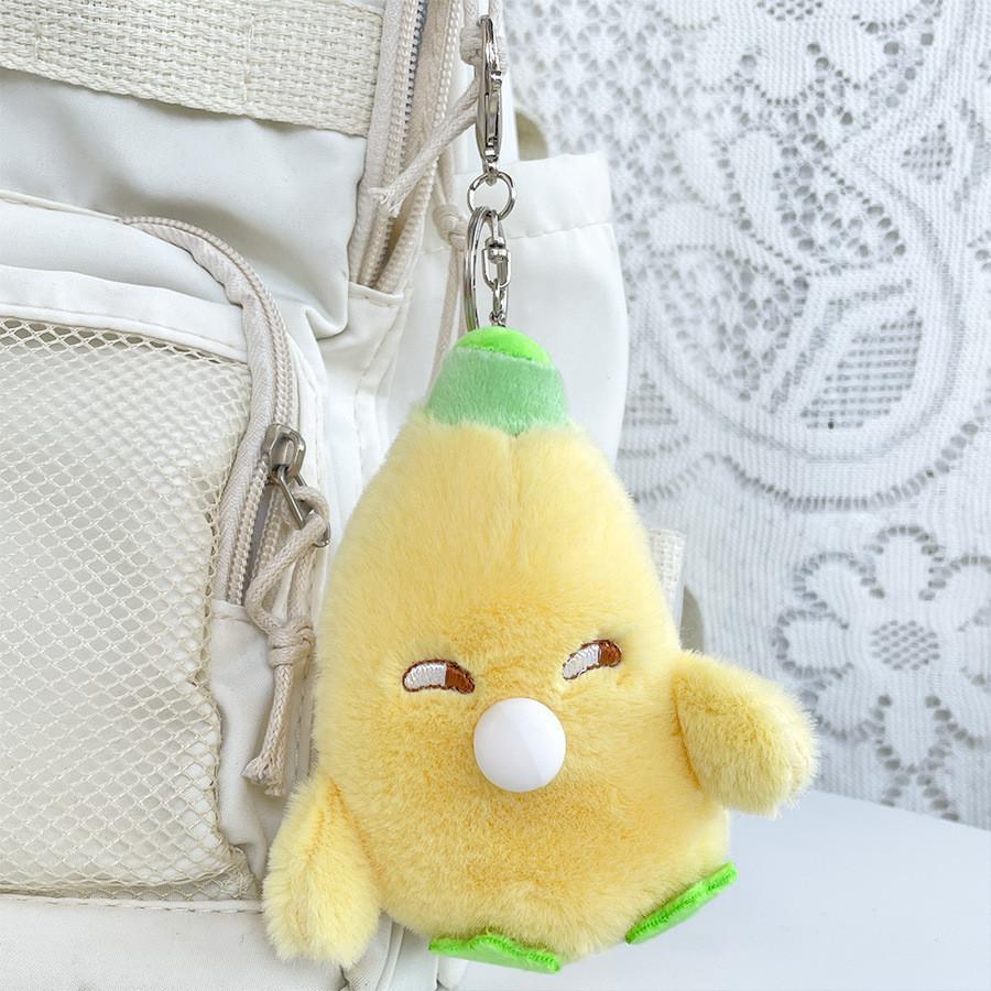 

Cute Banana Chicken Plushie With Short Plush And Pp Cotton Filling Keychain Smirk