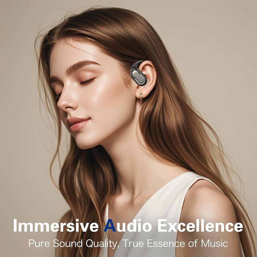 Bluetooth 5.4 Hodetelefoner Ekte Trådløse Stereo Ørepropper 40H Spilletid LED Strømvisning Hodetelefoner med lPX5 Åpen Hodetelefon for Sport Arbeid Studier