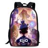 Anime Cartoon Elio Print Oxford Backpack Breathable School For Students Gift