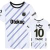Maglietta da calcio a maniche corte Dzeko Squadra Locale Super Fenerbahce T-shirt Sportiva