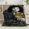 1PC Alien horror Artwork Flannel Blanket Gift, Suitable for Both Men And Women, Soft Ideal for Beds And Sofa, Birthday Or Christmas Gift