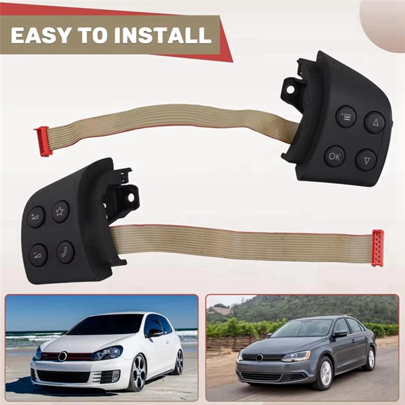 Car Multifunction Steering Wheel Control Button For VW Jetta Golf MK5 Passat B6 Tiguan-M53K
