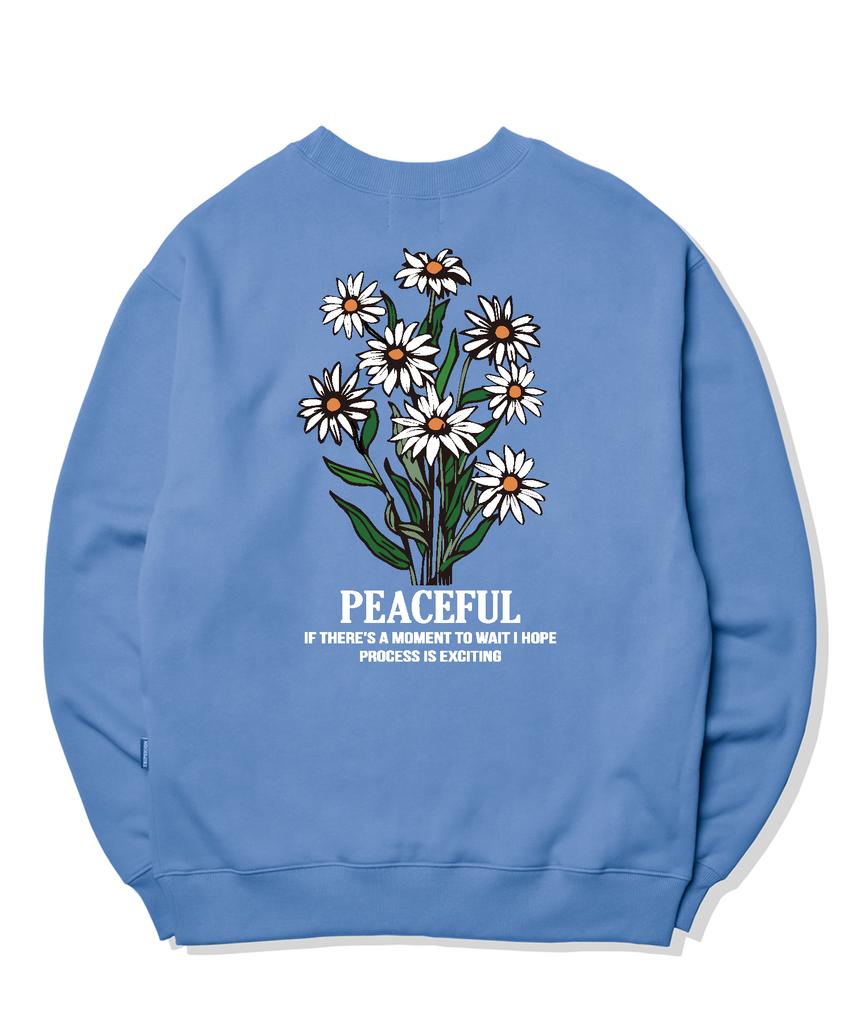 TRIPSHION Daisy Bundle Graphic Crewneck - Blue