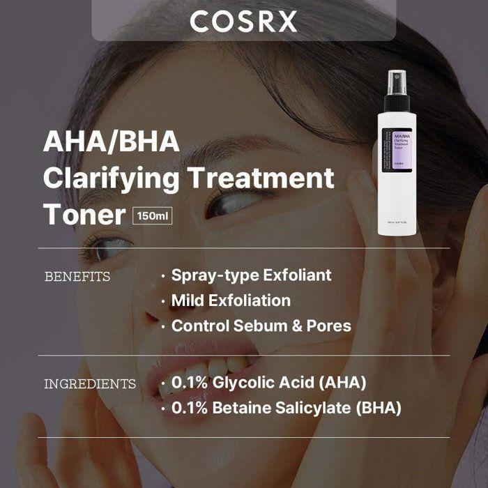 Toner - COSRX - AHA/BHA Clarifying Treatment - Sans Parabène - Pour Tous Types De Peau - Effet Peeling