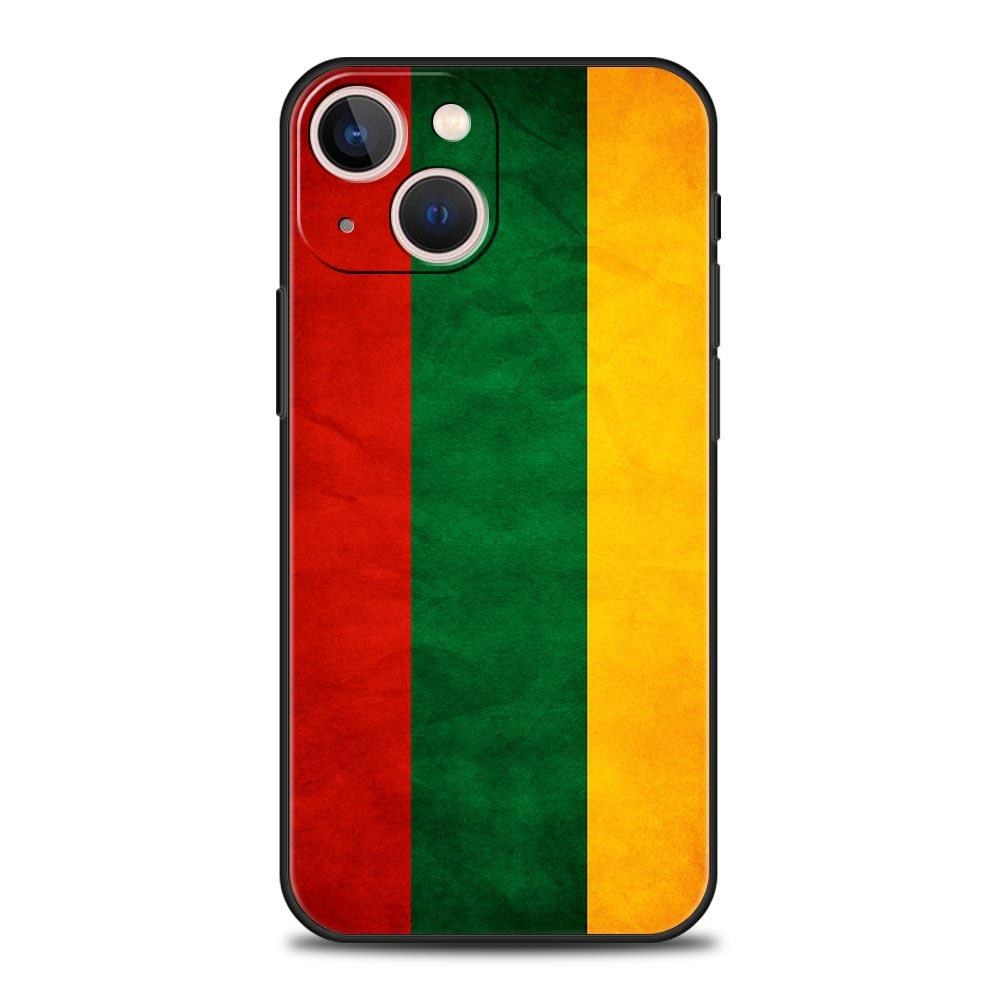 Luxury Phone Case For Apple iPhone 11 15 14 Pro MAX 12 13 7 8 Plus X XR XS MAX SE Silicone Cover Funda Flag of Lithuania Flag