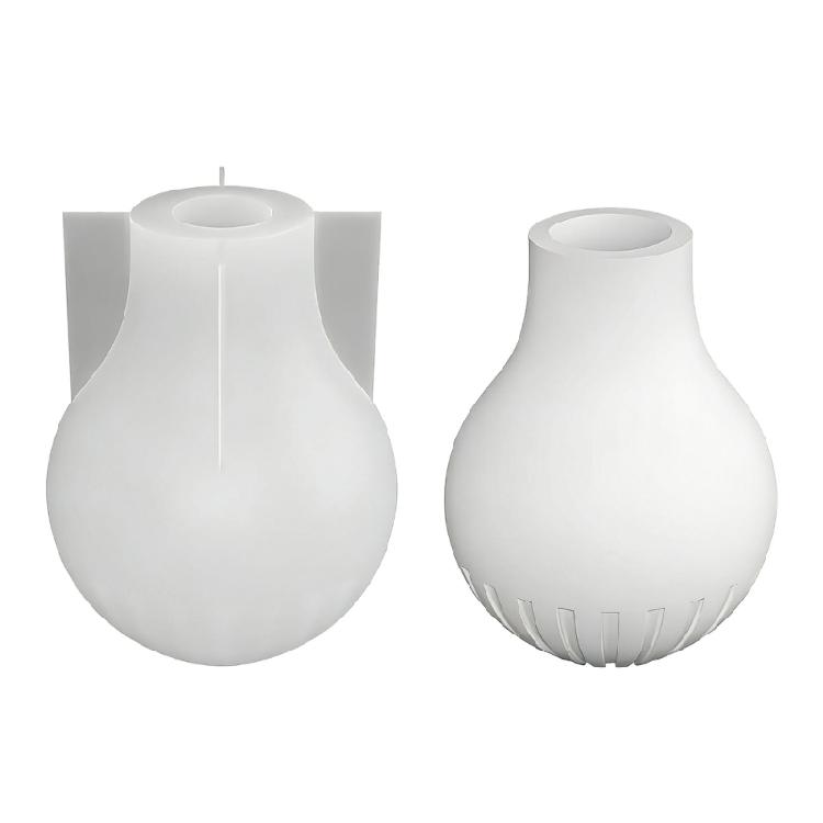 

Multipurpose Silicone Vase Molds Striped Silicone Candlestick Mould For Making Vase Concrete Figure Decoration Resin Art