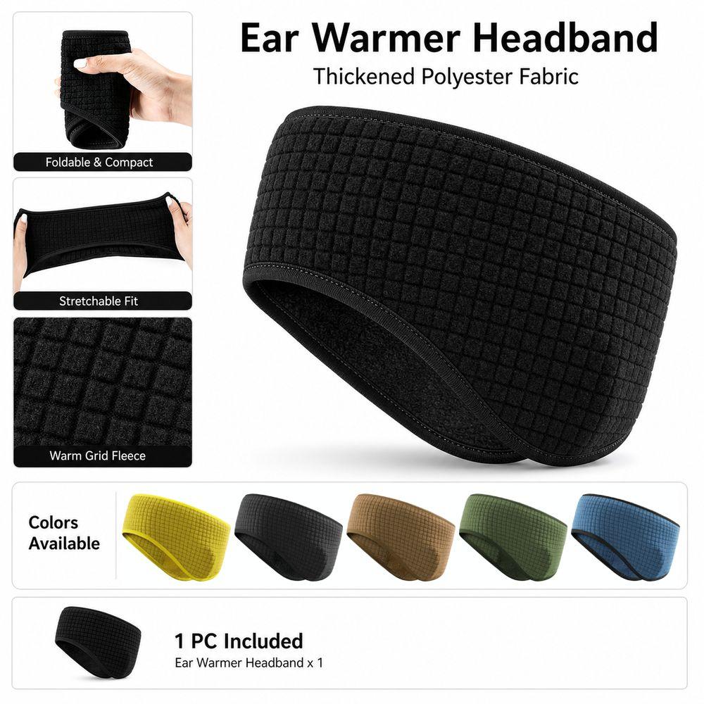 Windproof Thermal Headband Polyester Sports Headband New Ear Warmer Headband Cold Weather Wear