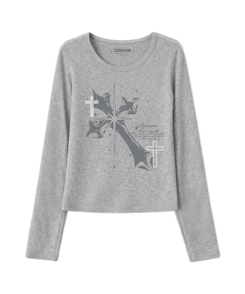 Ijeulum Asim Cross Slim Fit Long Sleeve (Gray)