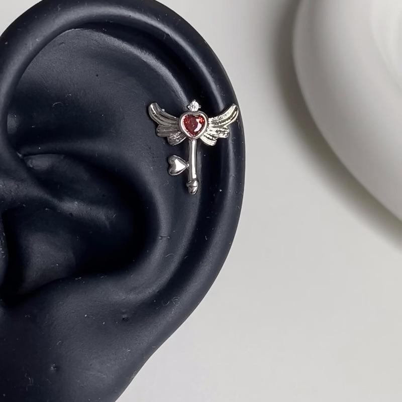 Punk Fashion Titanium Steel Ear Bone Studs: Cool Cochlear Piercing Earrings Collection