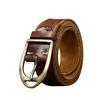 Belt Men's Washed-out Vintage Distressed Pure Cowhide Crack Leather Pin Buckle Trendy Unique Denim Casual Belt Men's