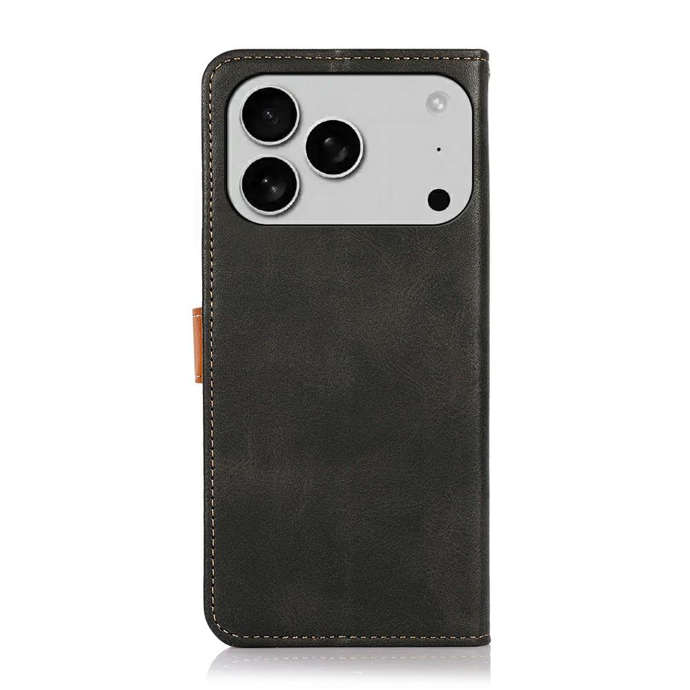 KHAZNEH Pro iPhone 17 Pro Max Peněženka Pouzdro na telefon Stojan Kožený Flipový kryt