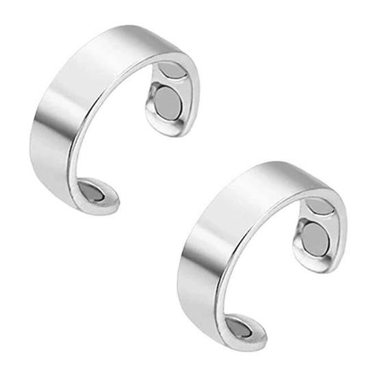 Magnetic Acupressure Ring Zinc Alloy Menopause Ring Hypoallergenic Open Design Ring Promotes Sleep Quality