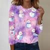 Long Sleeve Shirts For Women Cute Print Graphic Tees Blouses Casual Plus Size Basic Tops Pullover