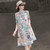 Elegant New Chinese Style Printed Cheongsam Dress