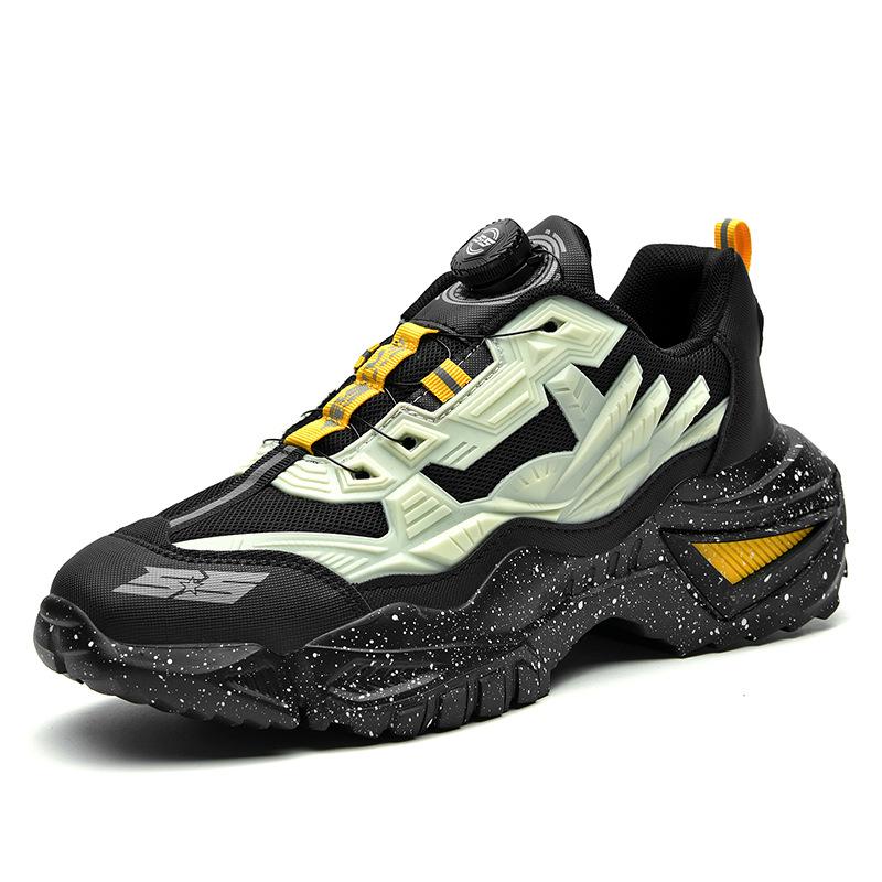 Sneakers Herren Drehende Knöpfe Außenhandel Übergröße Papa-Schuhe Paar Laufschuhe Mecha-Schuhe Herrenschuhe Fabrikdirektverkauf