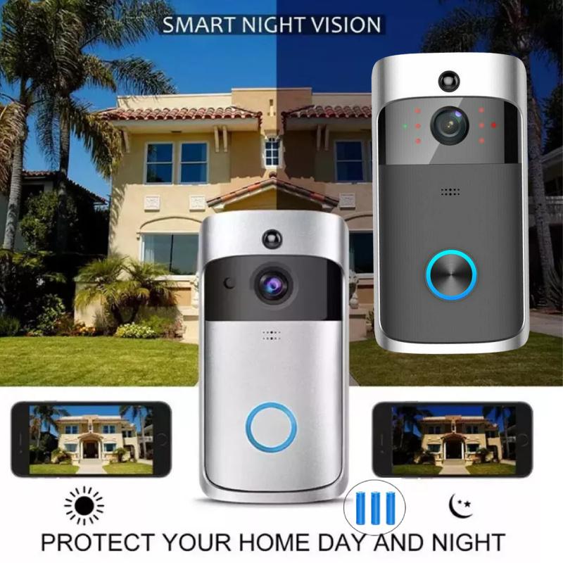 Wireless Visual Smart Doorbell With Voice Intercom And Remote Wifi Functionality For Home Security