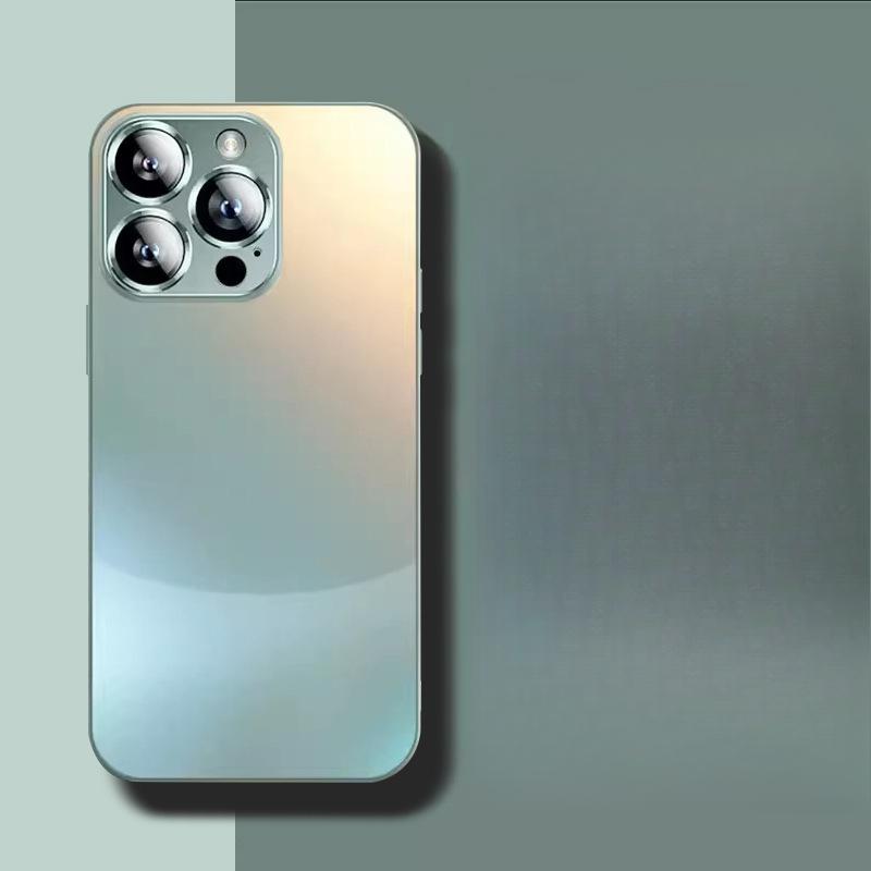 

Подходящий для IPhone16 Матовый чехол для телефона с градиентным стеклом, Apple 15 Полное покрытие 14pro Противоударный защитный чехол iPhone11pro