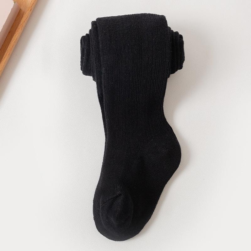 "Children's Embroidered One-Piece Pantyhose for Girls (0-4 Years) with Baby Foot Socks"