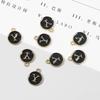 10Pcs Metal Enamel English Letters Charms Pendant For DIY Jewelry Making Necklace Bracelet Accessories