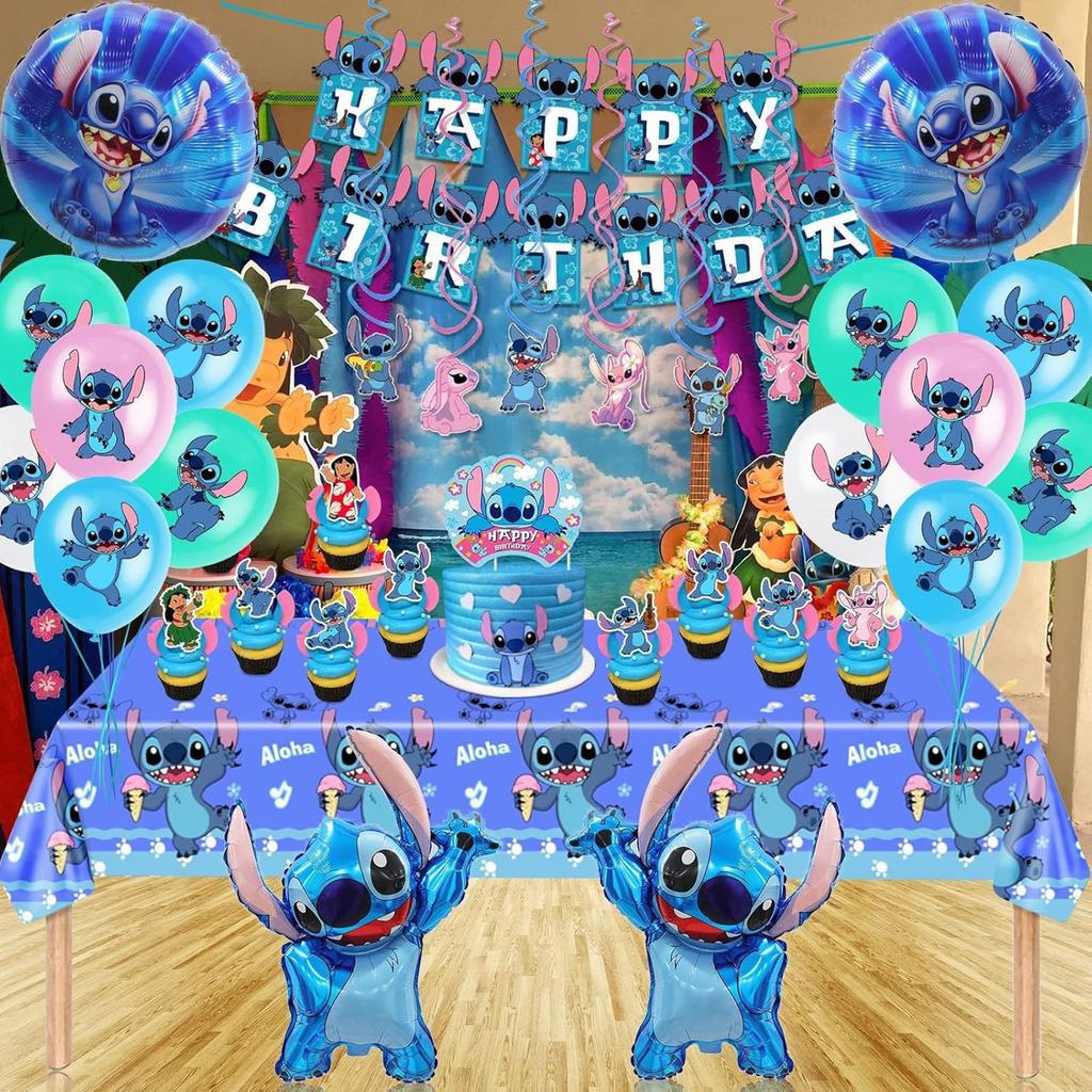 Bandera de Tirar de Cumpleaños Infantil Placa para Pastel Mantel Set Espiral Decoración de Fiesta