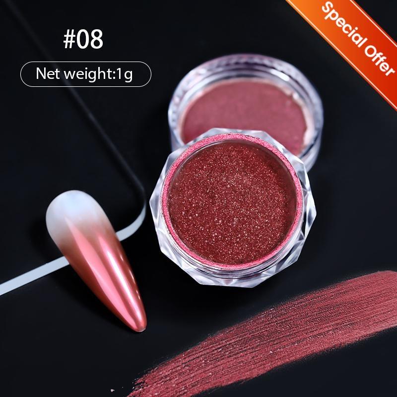 NICOLE DIARY Aurora Cat Magnetic Nail Powder Blue Purple Glitter Pearl Pigment For UV Gel Polish Dust Nail Supplies