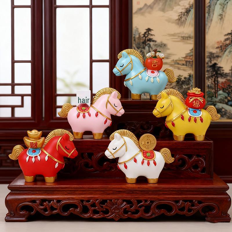 Zodiac Ornament: National Tide Horse Mascot - Spring Festival Souvenir & Home Decoration for Good Fortune