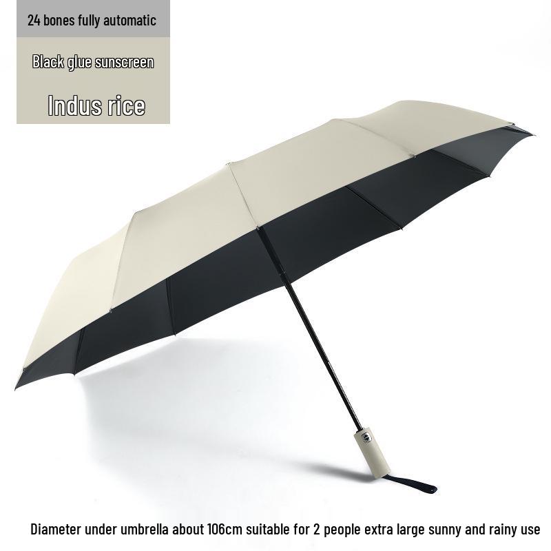 Reinforced Windproof Black Glue Sunscreen Umbrella for Students, Men & Women