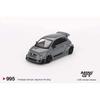Minigt 1/64 Lb-Works X Abas Works Abarth 595 Dark Gray Alloy Diecast Model Car Fiat 595 Abarth Widebody Simulation Toy Gift