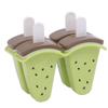 1pc 4Grids DIY Ice Cream Mold with Cover Fruit Shape Homemade Ice Popsicle Mould Frozen Juice Milk Cute Kitchen Ice Cream Make Tools
