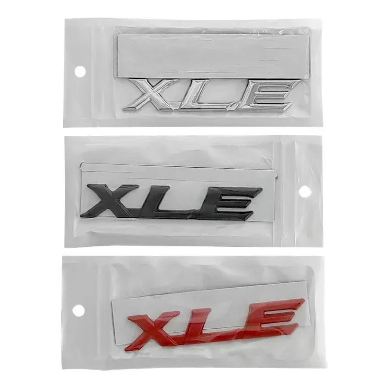 RE02Metal XLE Logo Letters Car Rear Trunk Emblem Badge Sticker Decals For Toyota Sienna RAV4 Corolla Camry Car Styling Accessories