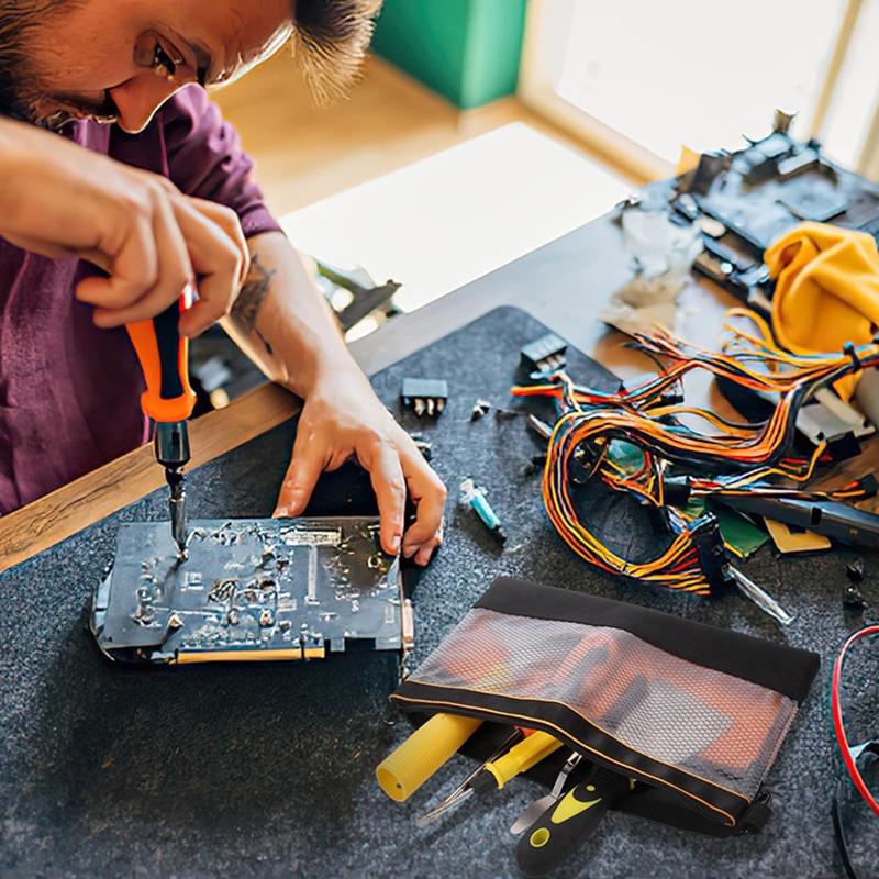 Vodotěsná úložná taška Průhledná taška na nářadí z PVC Antistatická sada na hardware Taška na přenosné díly Multifunkční praktická pracovní taška