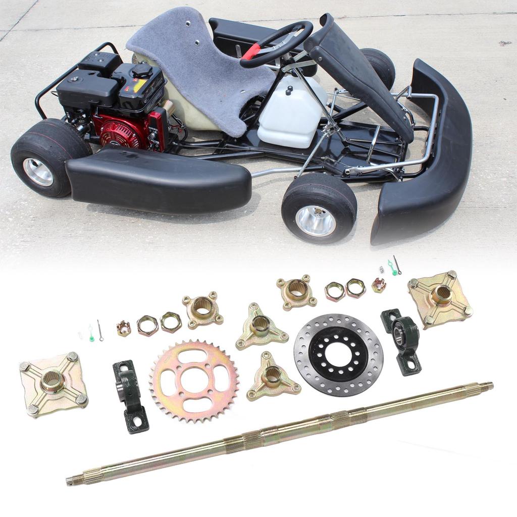 Go-Kart Hinterachs-Kit Ritzel Widerstandsfähig Erhöhte Stabilität Go-Kart Hinterachs-Baugruppe 160mm Bremsscheibe für ATVs