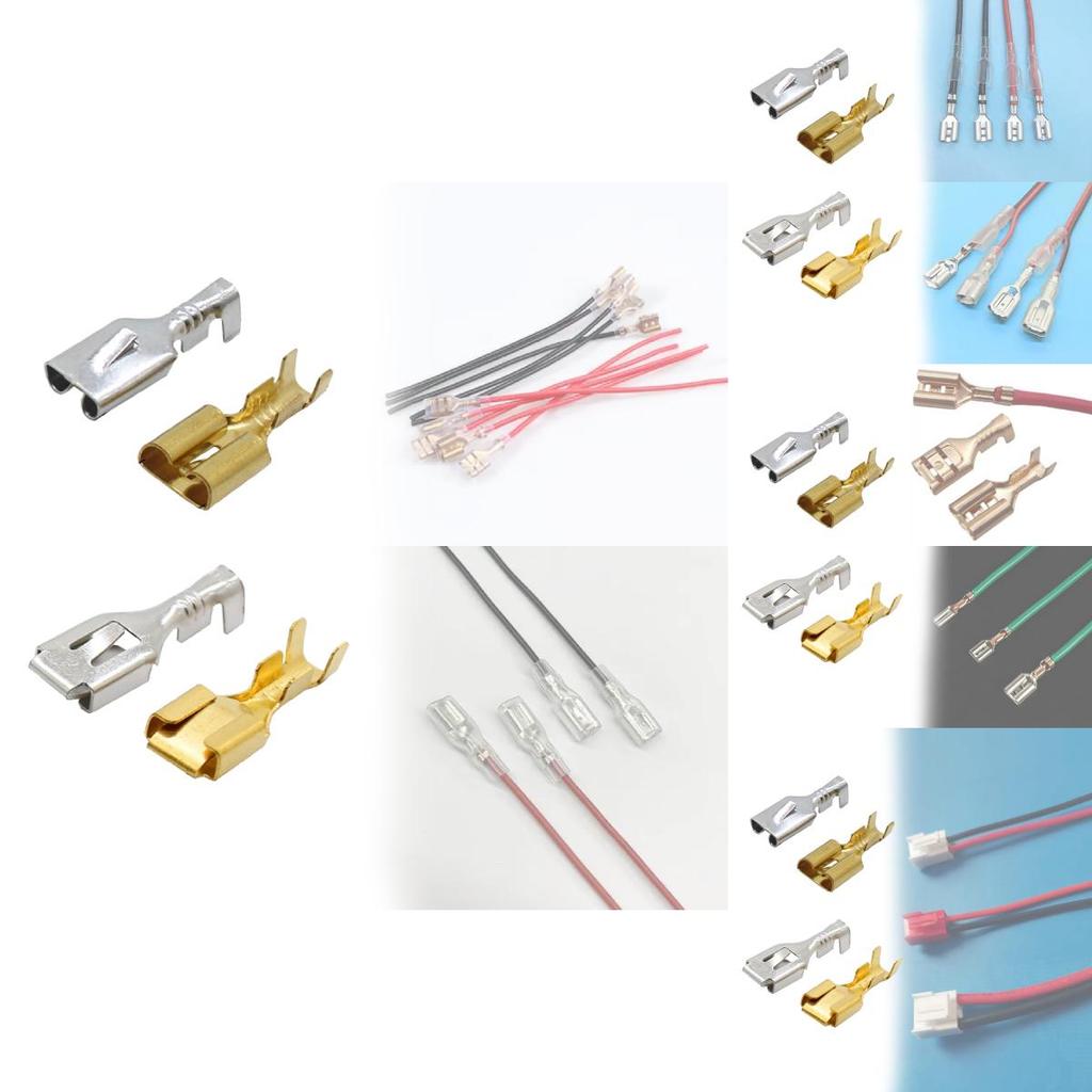 Automotive Brass Tinned Spade Terminal Connectors For Wiring Harnesses