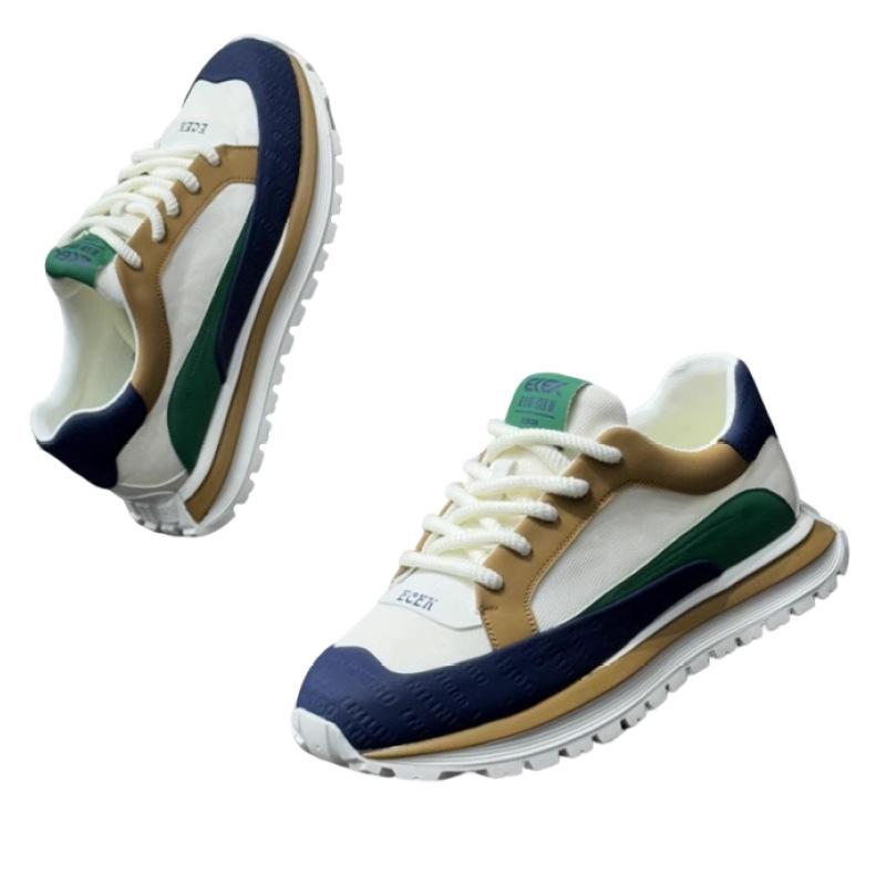 2025 New Simple Low Cut Men's Sneakers Thick Soled Height Increasing Soft Soled Casual Running Shoes Zapatos Para Hombres