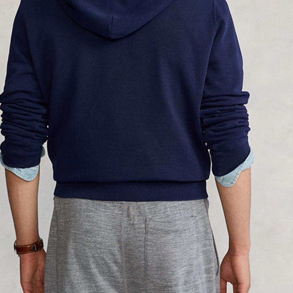 Polo Ralph Lauren FW22 Solid Color Hooded Pullover Long Sleeve Sweatshirt Men Sweatshirt Navy-Blue MNPOKNI16821638-410