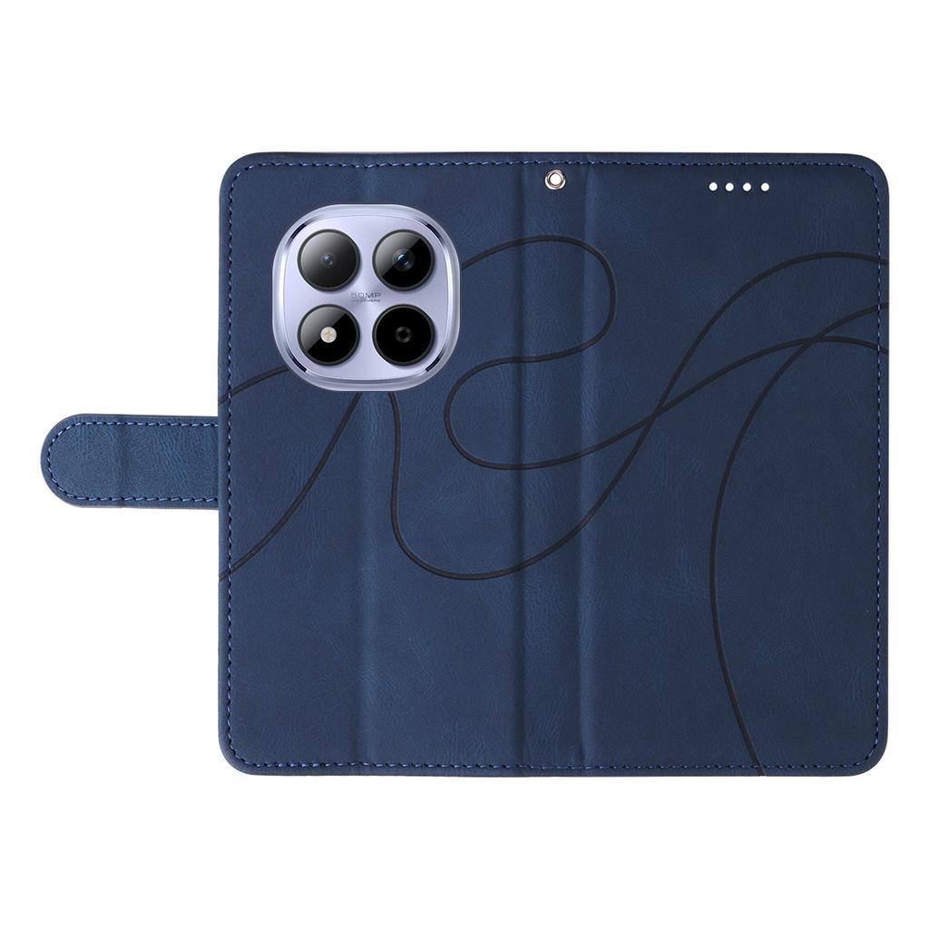 Pro Xiaomi Redmi Note 15 Pro 5G (Globální) Kožené pouzdro na peněženku Kryt na telefon Stojánek s designem zakřivených linií