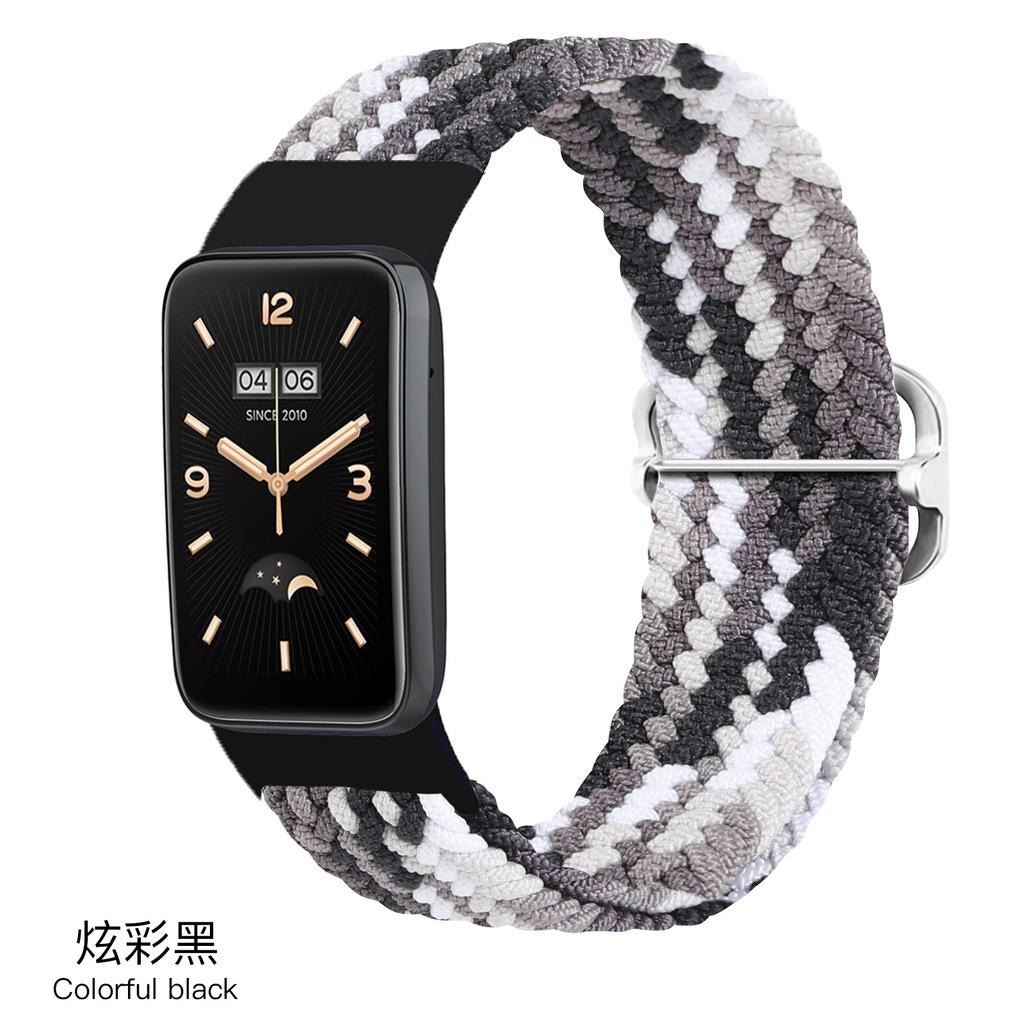 Nylonový řemínek pro Xiaomi Mi Band 7 8 Pro Elastický nastavitelný Pletený solo loop Náramek Correa pro mi band 7 pro miband 7pro Řemínek