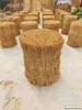 Square Round Hay Bale: Farmhouse Straw Decoration and Photo Prop