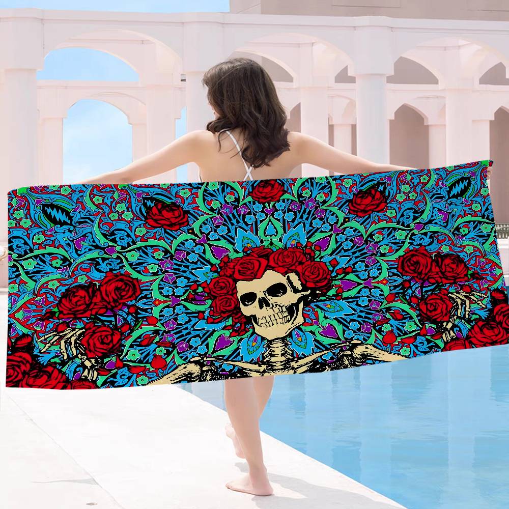 Rock Band G-Grateful-Dead Music Microfiber Beach Towel Absorbent Quick Dry Soft Yoga Swimming Resort Mountain Climbing Towel