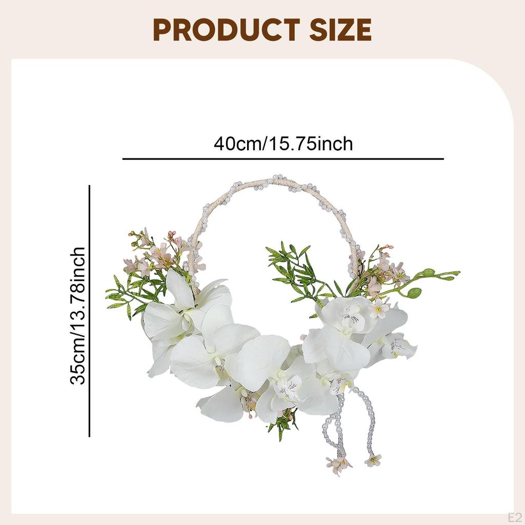 Bridal Handheld Flower Garland Artificial Realistic European Design Wreath for Floral
