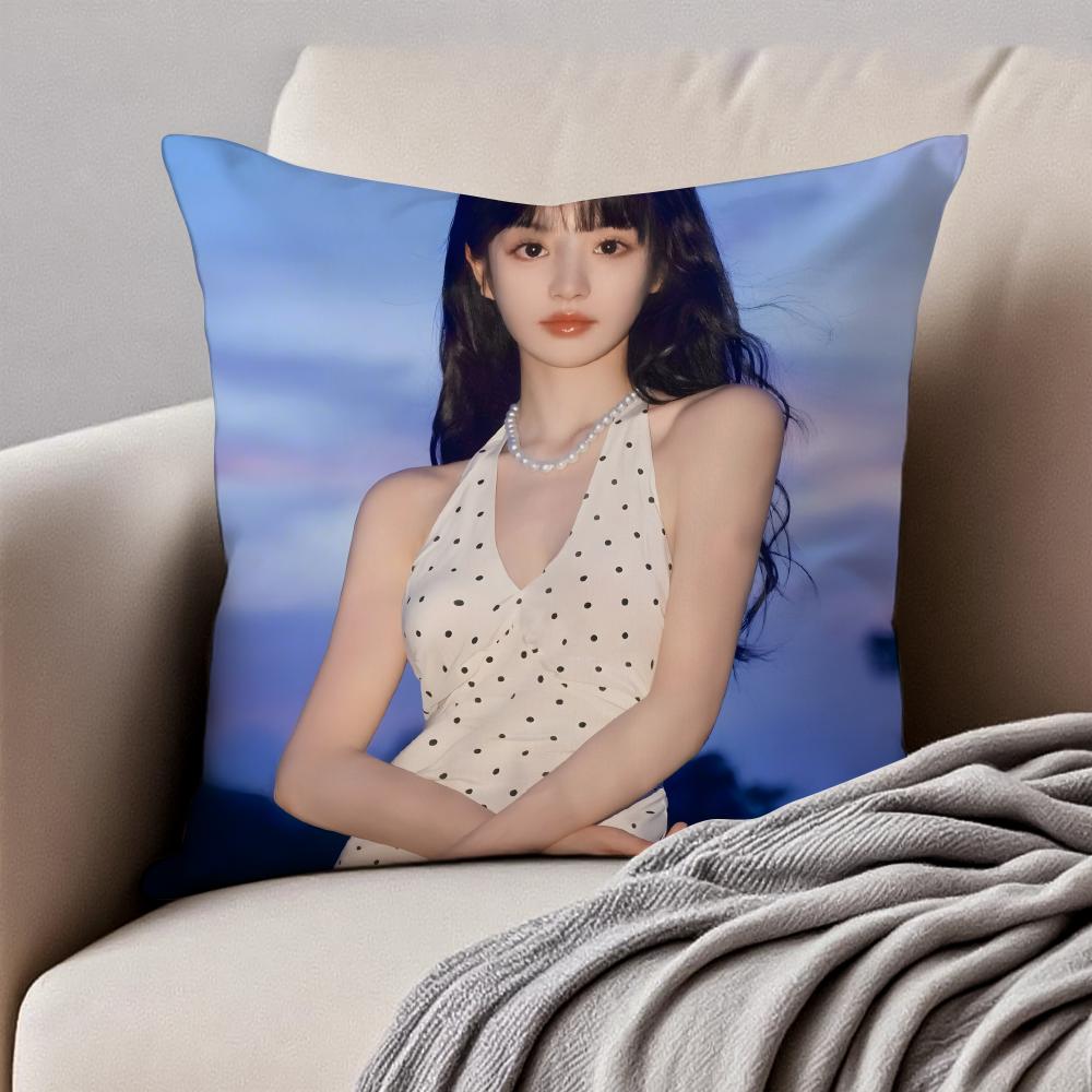 Cute and beautiful TTian Xiwei Cushion Cover Pillowcase Antidustmite Invisible Zipper Short Plush Sofa Cushion