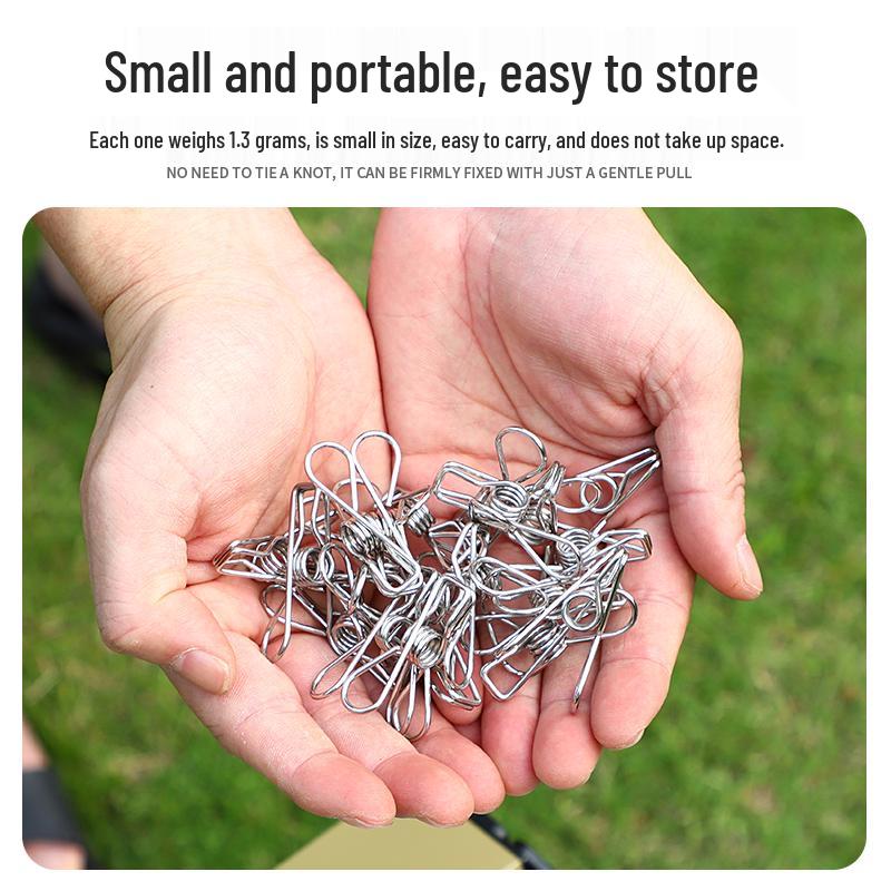 Multi-Use Tent & Awning Windproof Clips for String Lights & Camping Securement