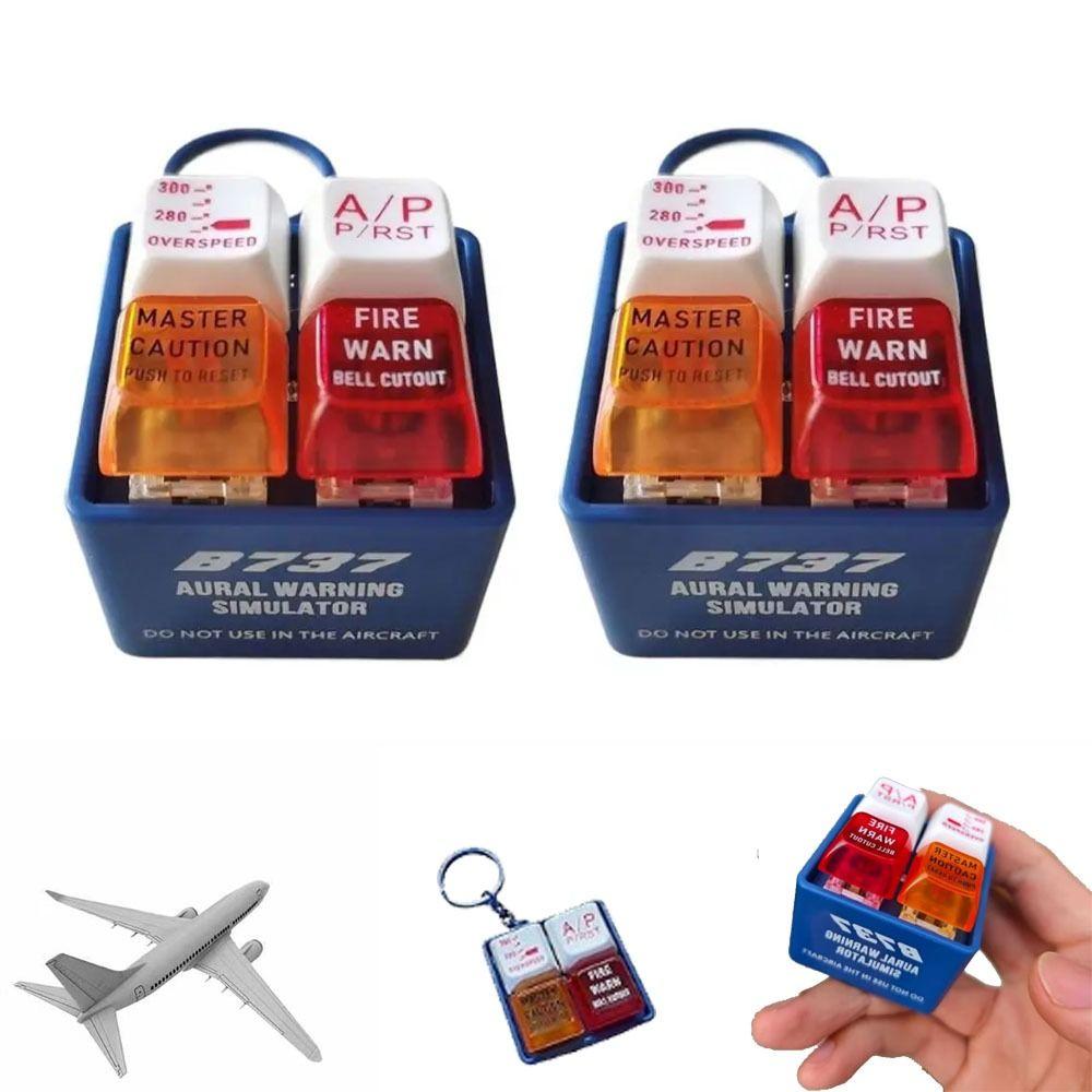 Pass The Time Warning Sound Simulator Airplane Emergency Alert Keychains For Aviation Enthusiasts