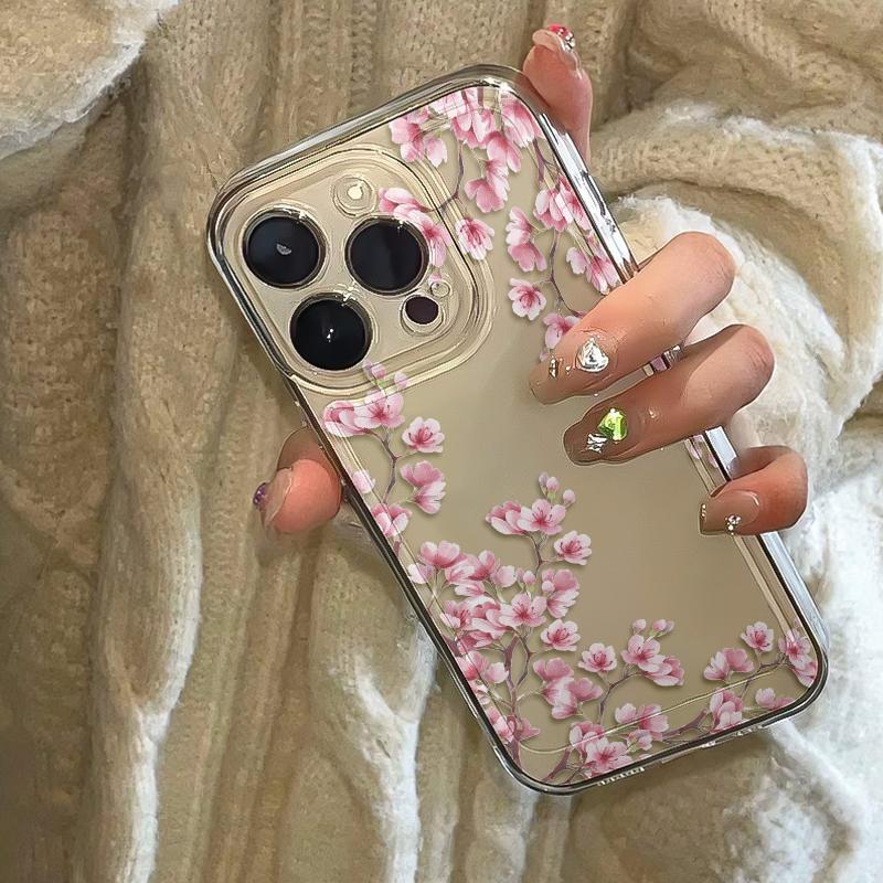 Realistic Cherry Blossom Branch Pattern Phone Case for iPhone 17 16 15 14 13 12 11 16E Series Pro Max Plus