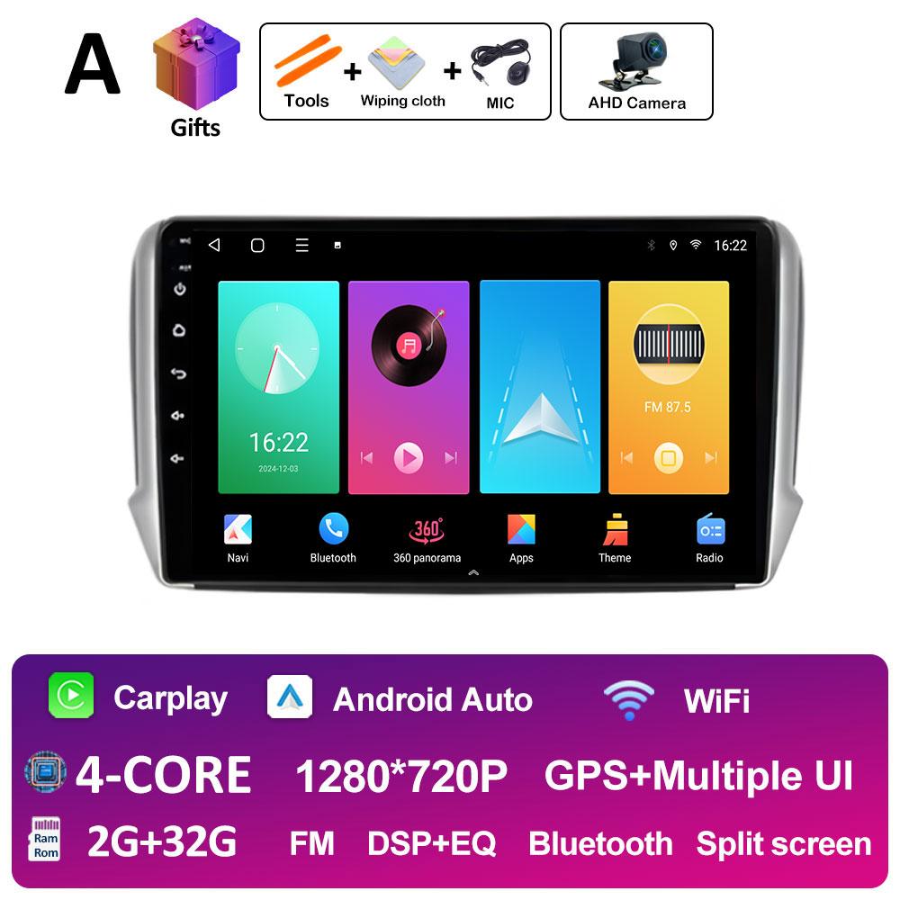 Wireless Carplay Android Intelligent System For Peugeot 2008 208 Series 2012 2013 2014 2015 - 2018 DSP Stereo GPS Navi Bluetooth