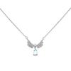 Exquisite Angel Wing Moonstone Necklace - Elegant, Versatile, and Luxurious Collarbone Chain
