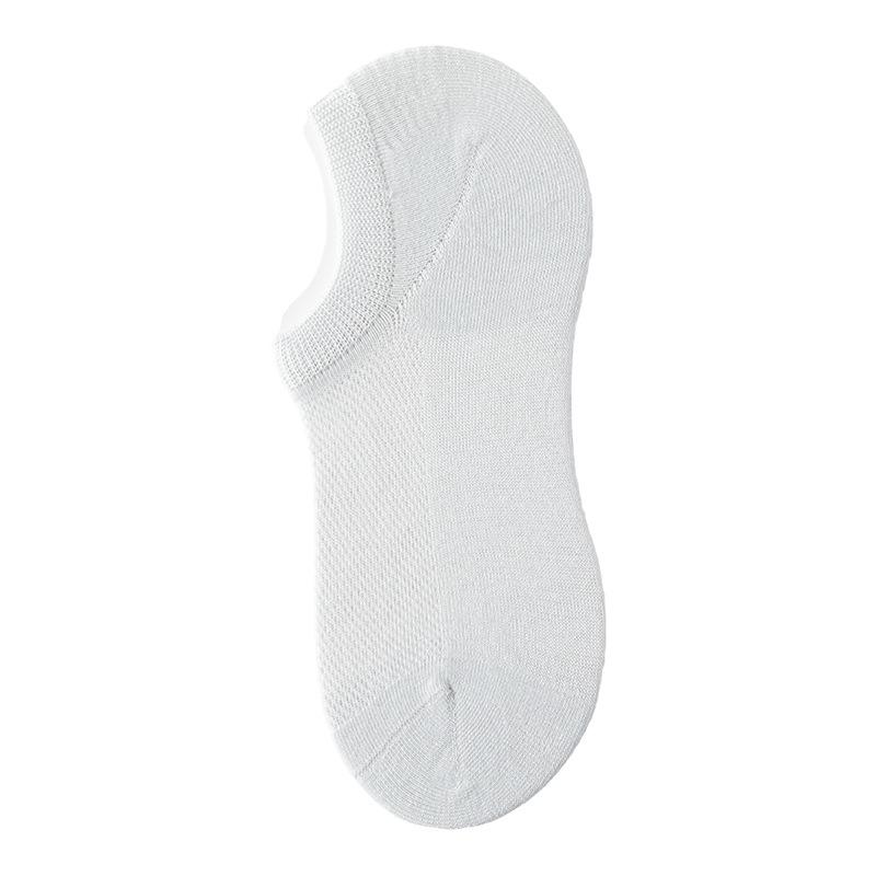 Women's Cotton Summer Breathable Mesh Invisible Socks with Silicone Anti-slip and Non-slip Heel, Ultra-thin Style, Odor-resistant Socks