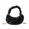 Trendy Black Moon Bag Stylish Chain Shoulder Bag Versatile Fashionable Handbag