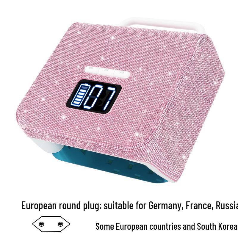 

Wireless Rechargeable High-Power Diamond-Studded Phototherapy Nail Lamp for Fast-Drying Gel Polish